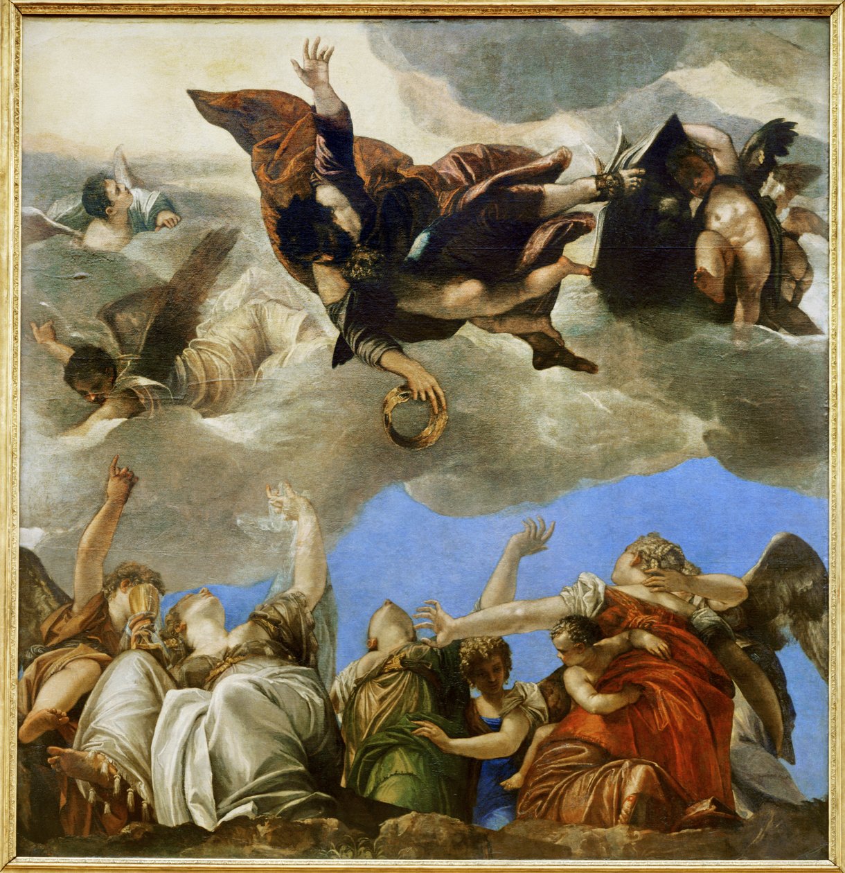 Saint Marc couronnant les vertus theologales - Święty Marek nagradzający cnoty teologiczne ... autorstwa (1528 88) Veronese