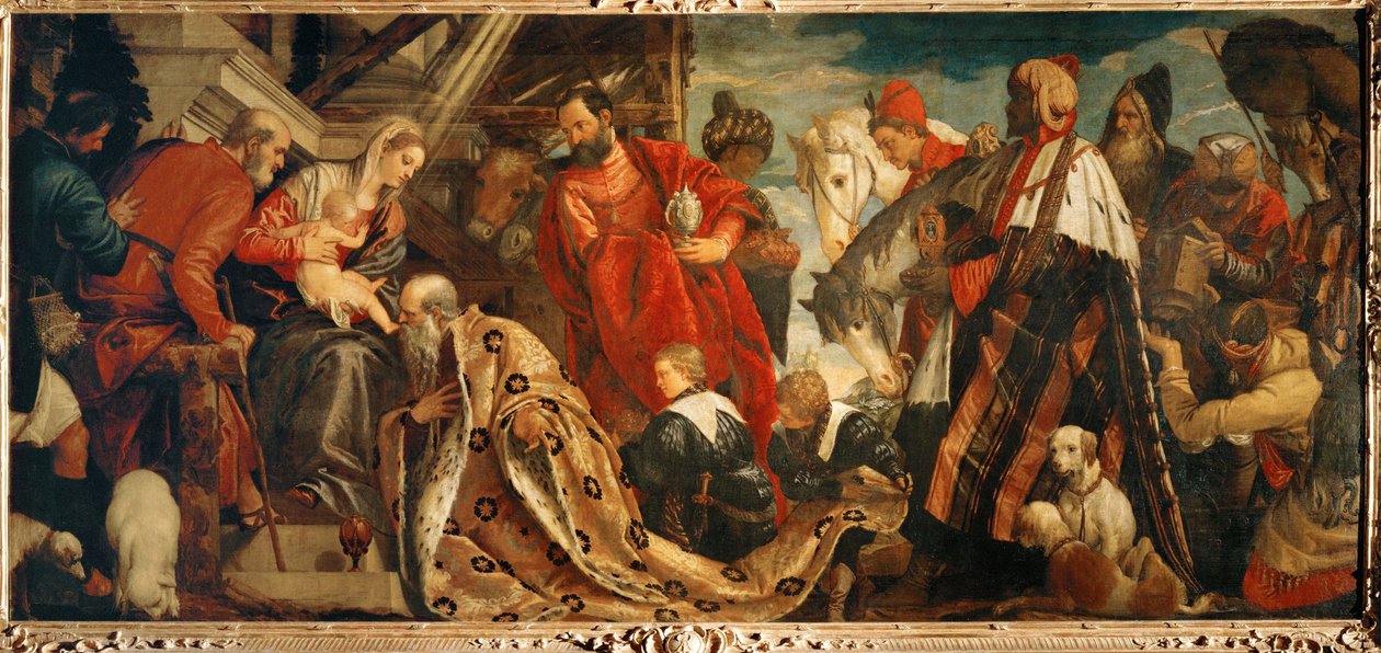 Pokłon Trzech Króli (obraz na płótnie) autorstwa (1528-88) Veronese