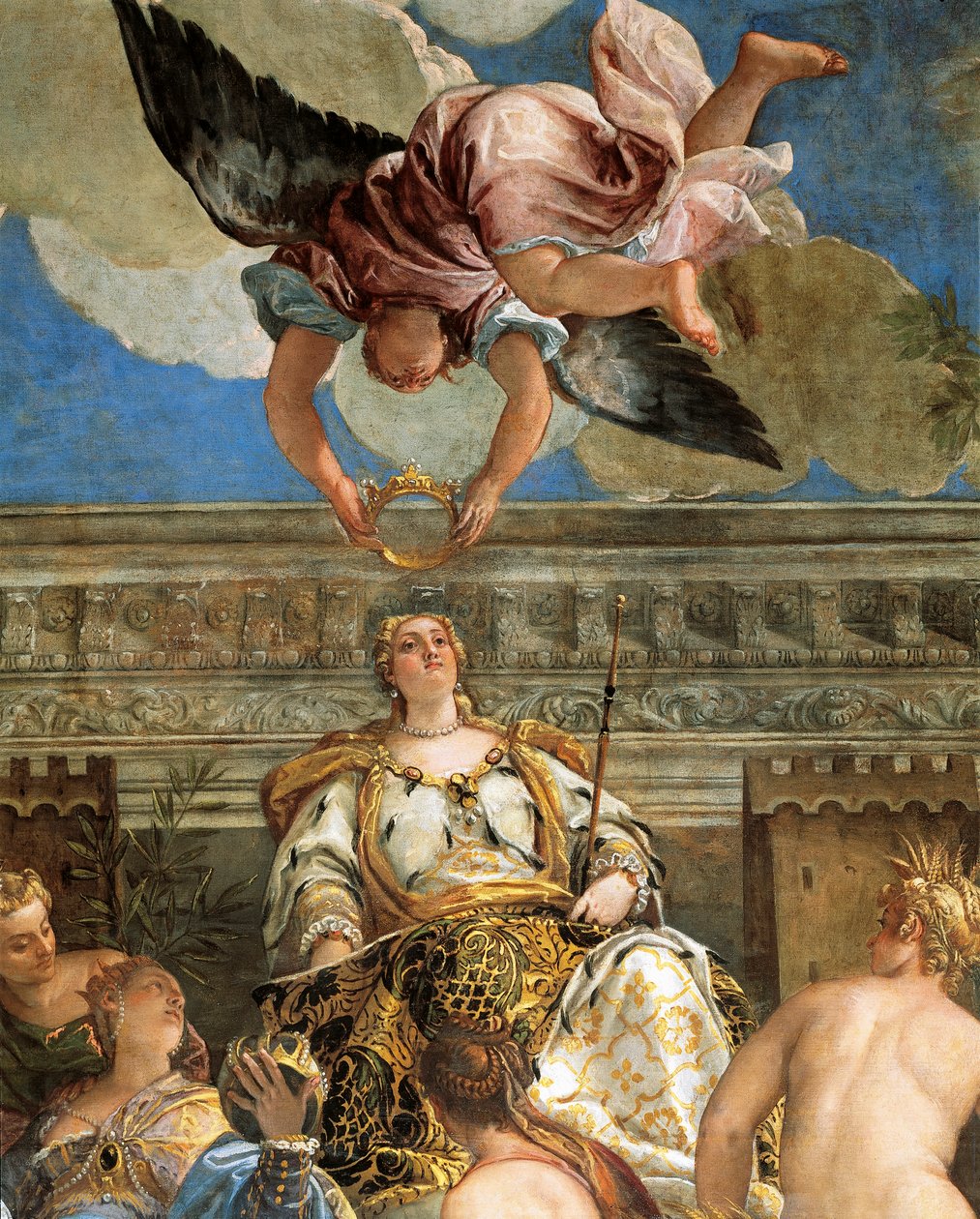 Apoteoza Wenecji – Paolo Veronese (1528-1588), fresk, detal, Sala del Maggior Consiglio (Sala Wielkiej Rady), Palazzo Ducale, Wenecja autorstwa (1528 88) Veronese