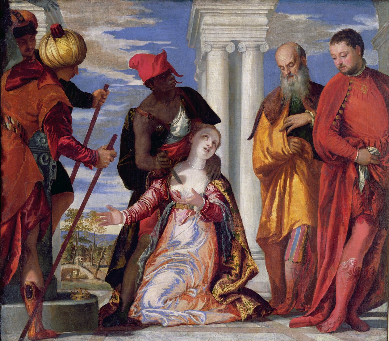 Męczeństwo św. Justyny, ok. 1555 (olej na płótnie) autorstwa Veronese