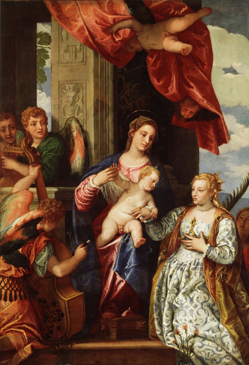 Mistyczne zaślubiny św. Katarzyny, ok. 1550-1560 (olej na płótnie) autorstwa (1528 88) Veronese