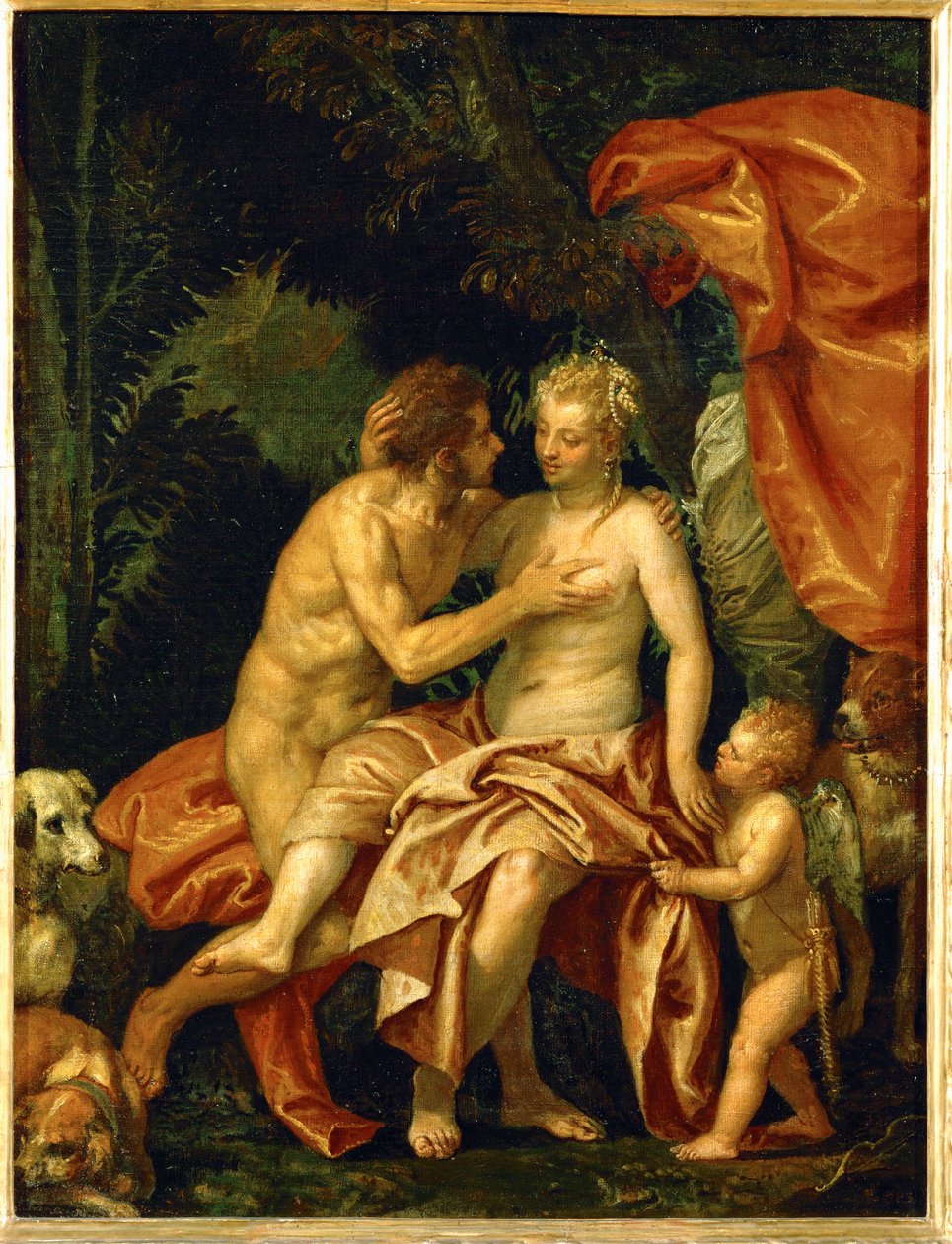 Wenus i Adonis (olej na płótnie) autorstwa (1528-88) Veronese