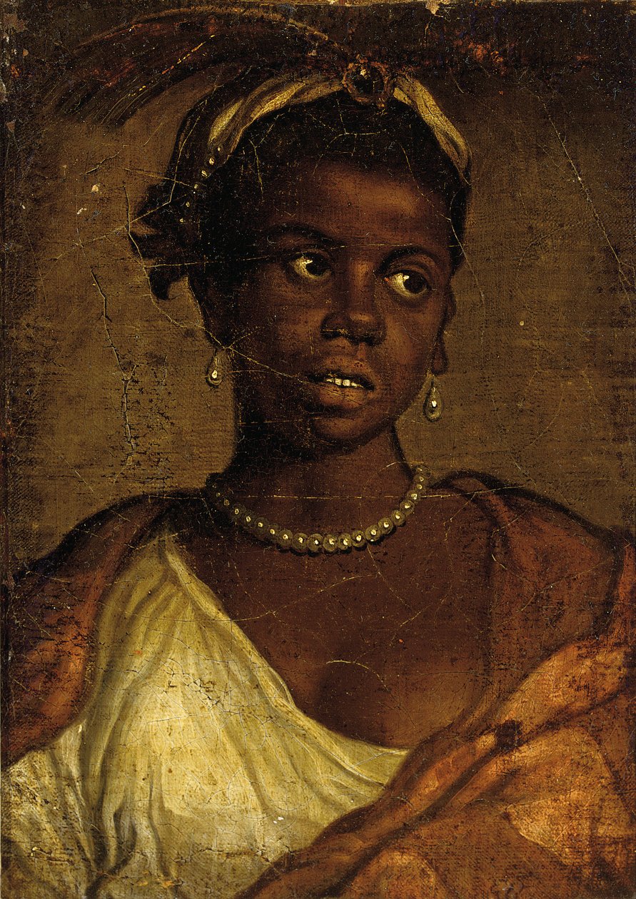 Portret mauretki, do biustu (olej na płótnie położony na desce) autorstwa Veronese