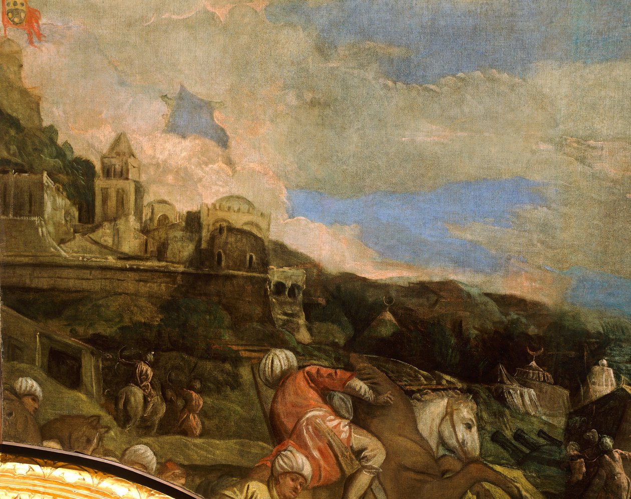 Antonio Loredan wyzwalający Scutari – Paolo Veronese (1528-1588), detal, Sala Wielkiej Rady, Palazzo Ducale, Wenecja autorstwa (1528 88) Veronese