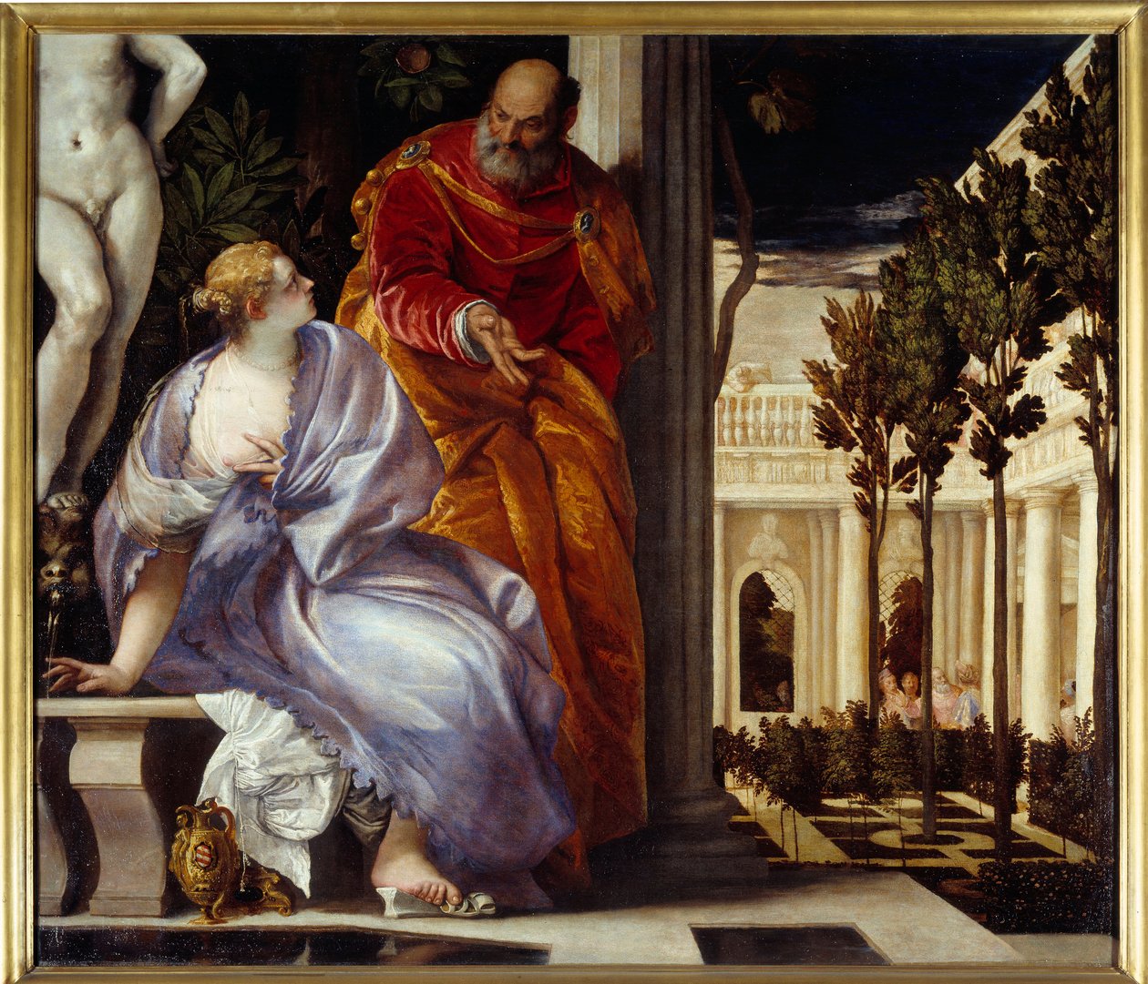 Bethsabee w wannie Obraz Paolo Veronese (1528-1588) 1575 nd. 2,27x2,37 m Lyon, Musee des Beaux Arts autorstwa Veronese