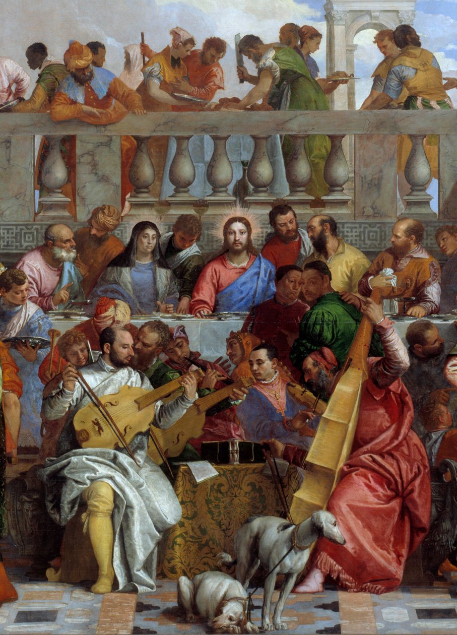 Centralny detal „”Les Noces de Cana (Le nozze di Cana)” autorstwa Veronese autorstwa Veronese