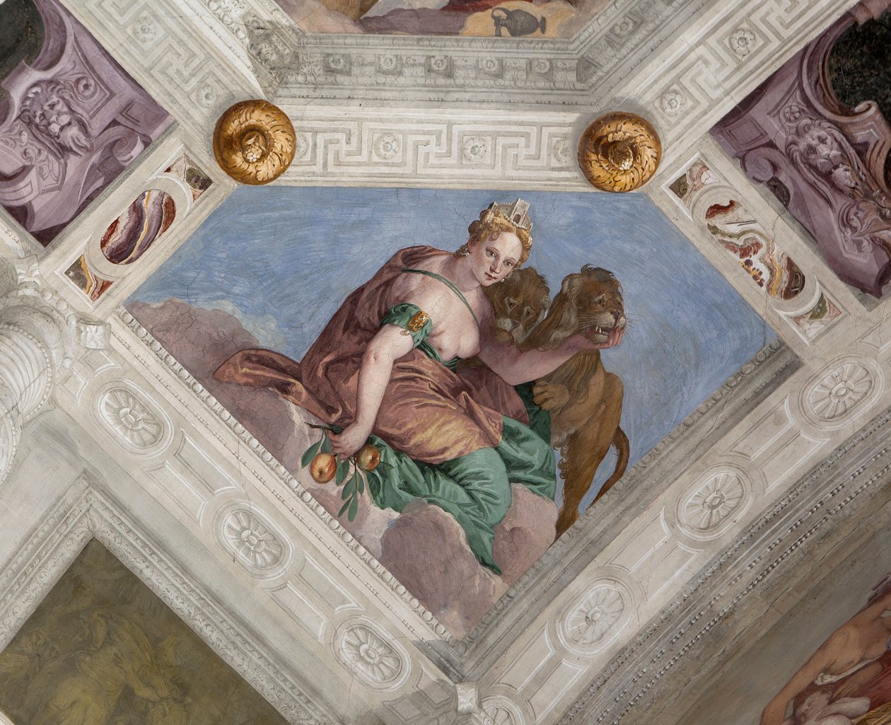 Paolo Caliari znany jako Veronese, fresk, Villa Barbaro, Maser, Włochy autorstwa Veronese