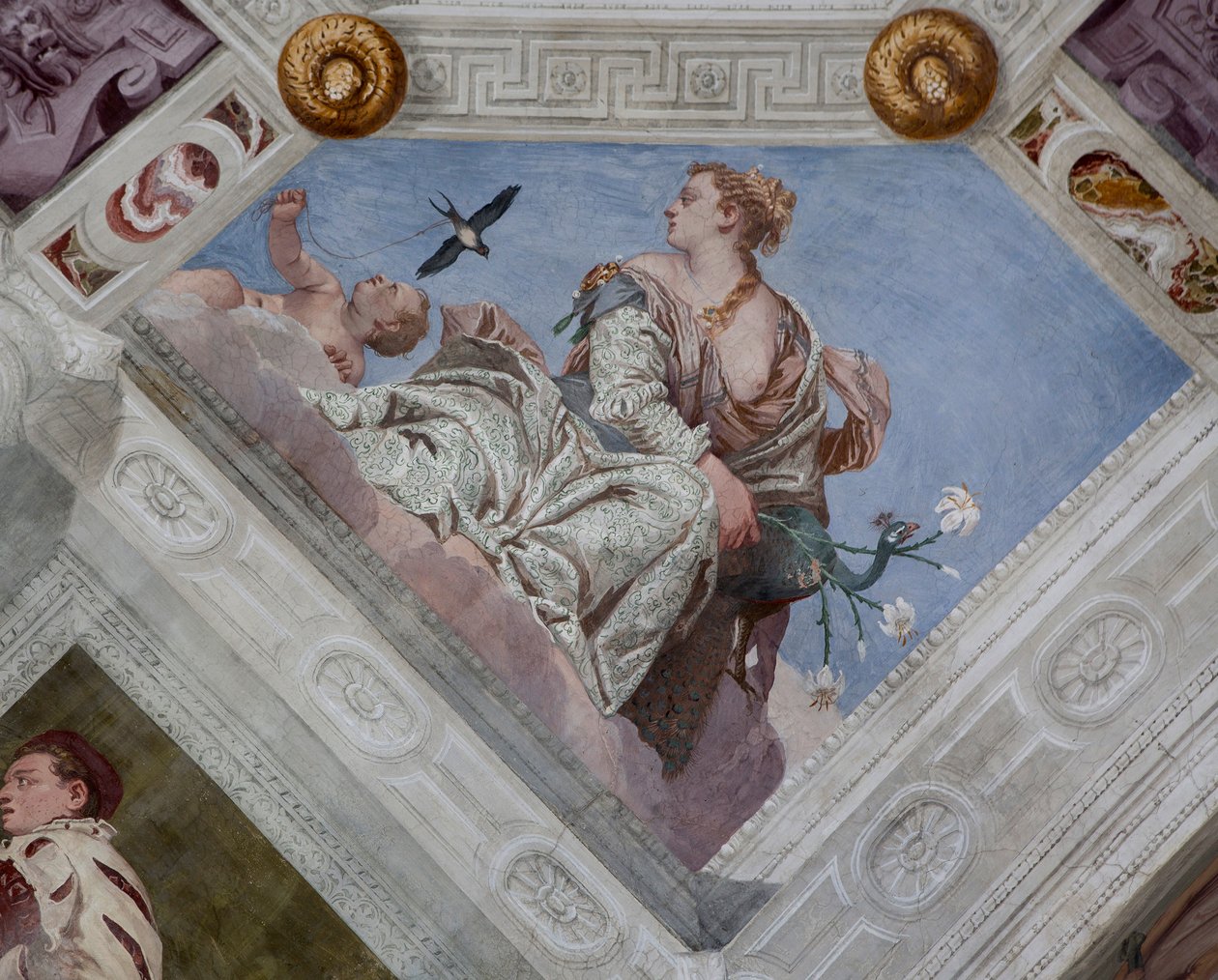 Paolo Caliari znany jako Veronese, fresk, Villa Barbaro, Maser, Włochy autorstwa Veronese