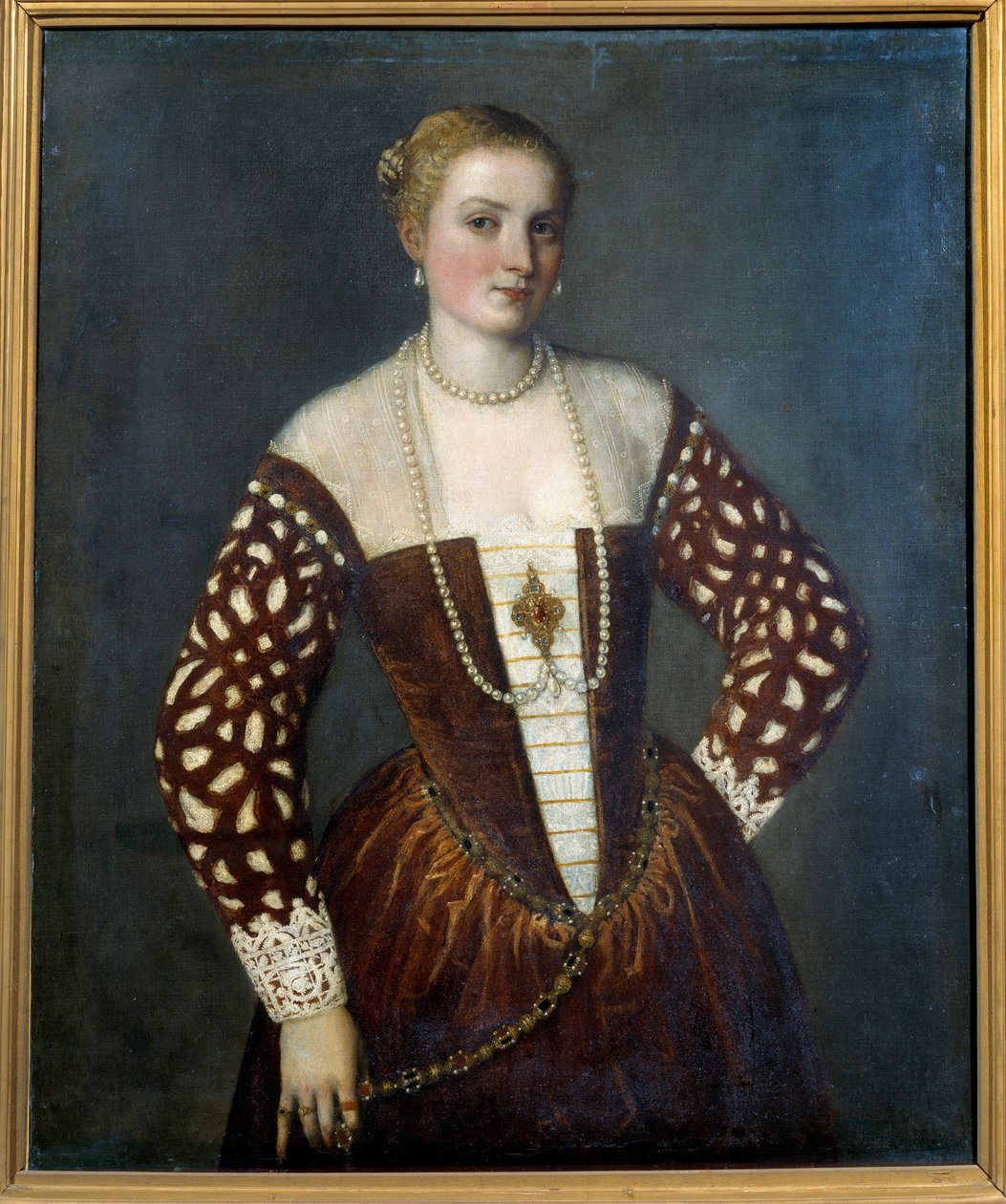 Portret kobiety weneckiej. Obraz Paolo Veronese (1528-1588) autorstwa Veronese