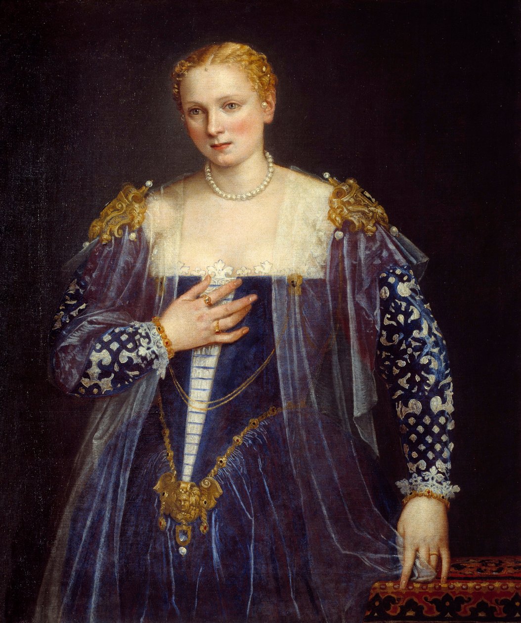 Portret pięknego obrazu Nani autorstwa Paolo Veronese (1528-1588) XVI-wieczne słońce. 1,19x1,03 m² autorstwa Veronese