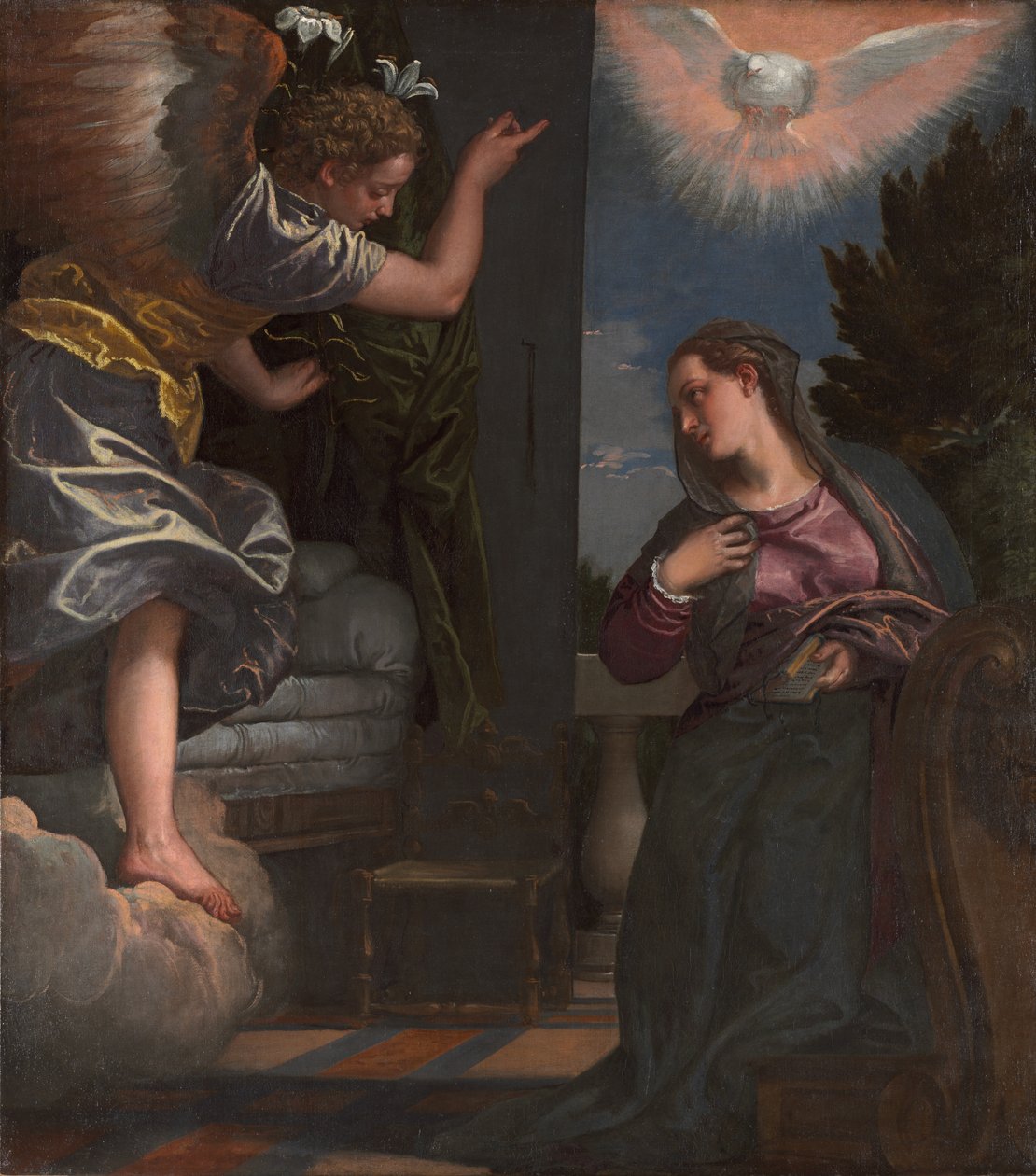 Zwiastowanie, ok. 1580 (olej na płótnie) autorstwa (1528 88) Veronese