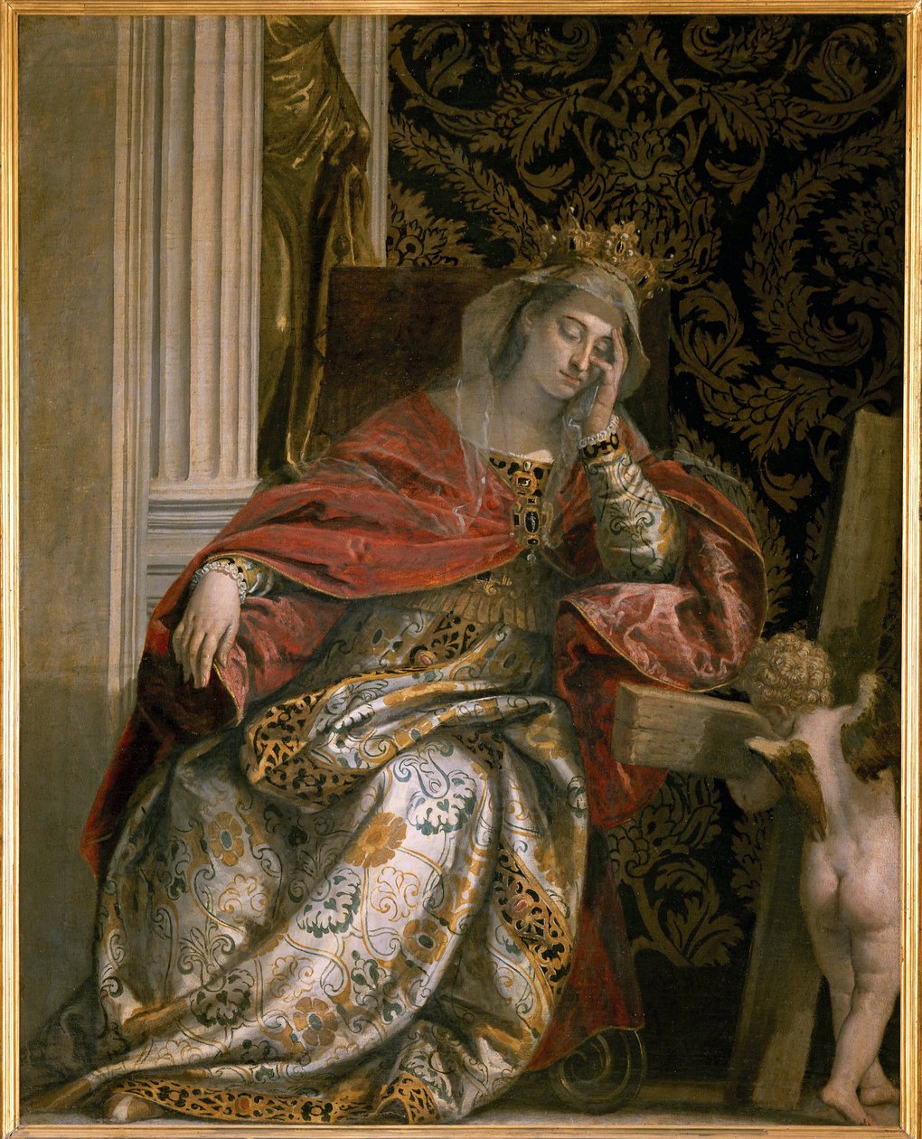 Sen św. Heleny (Sainte Helene, 249-330) par Veronese, Paolo (1528-1588). Olej na płótnie, format: 166x134, ok. 1580, Muzea Watykańskie przy Viale Vaticano, Rzym autorstwa Veronese