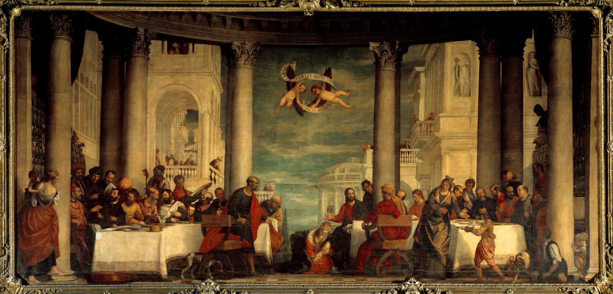 Posiłek w domu Szymona Faryzeusza Obraz Paolo Veronese (1528-1588) autorstwa Veronese
