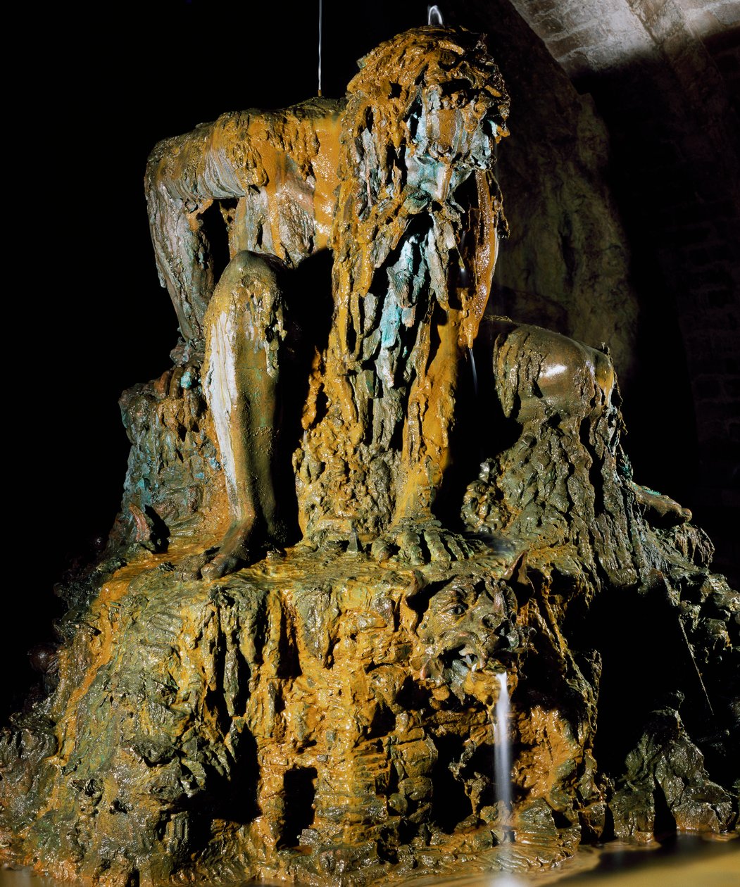 Appennine Colossus, Darmowa interpretacja dzieła Giambologna (1529-1608) dla architekta Bernardo Buontalenti (ok. 1531-1608) w ogrodzie Villa Demidoff w Toskanii we Włoszech (rzeźba) autorstwa Giambologna