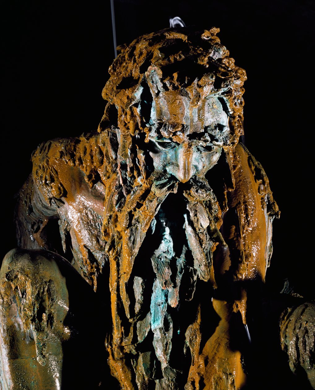 Appennine Colossus, Darmowa interpretacja pracy Giambologna (1529-1608) dla architekta Bernardo Buontalenti (ca 1531-1608) w ogrodzie Villa Demidoff w Toskanii we Włoszech autorstwa Giambologna