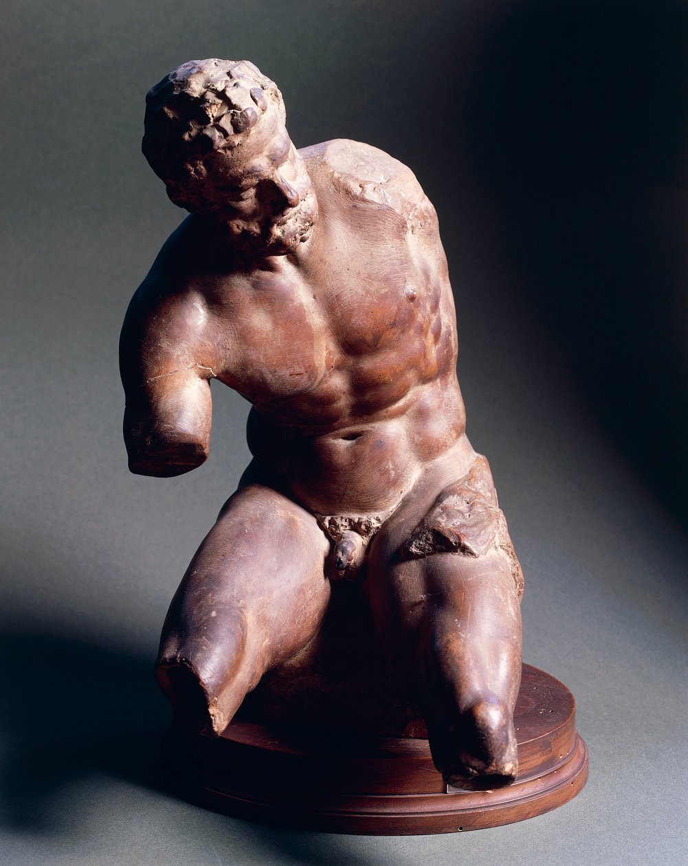 Akt męski, ok. 1572, autorstwa Giambologna (1529-1608), rzeźba z terakoty, 38,5 cm autorstwa Giambologna