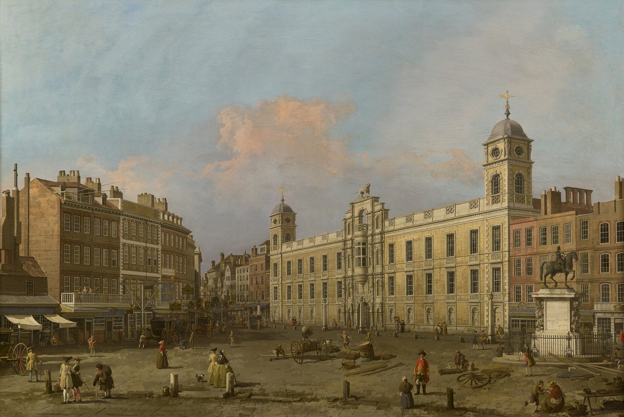 Londyn, widok na Northumberland House, patrząc na wschód autorstwa Canaletto