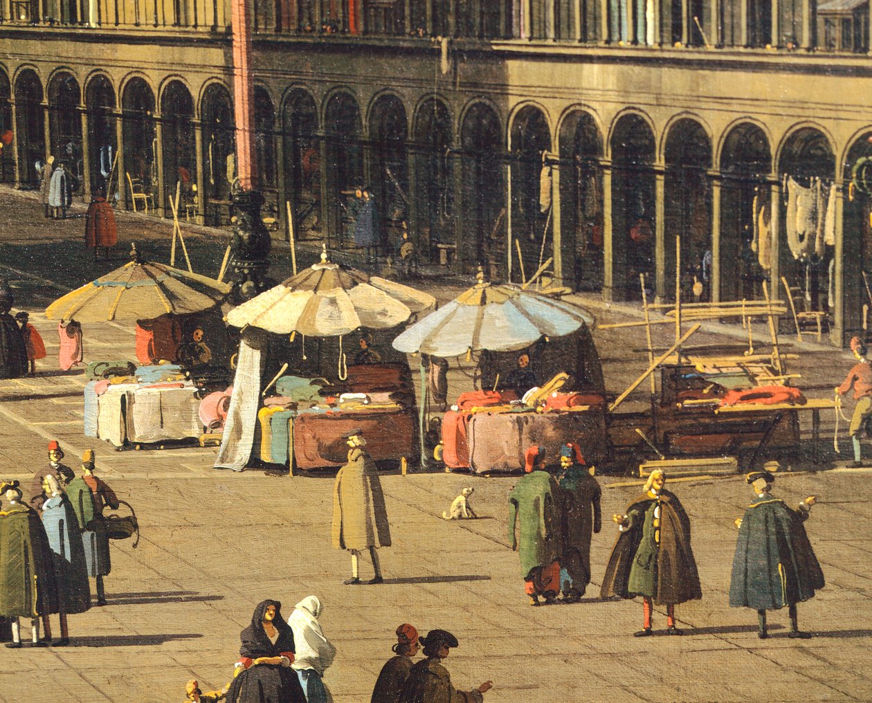 Piazza San Marco (Plac Świętego Marka) od Bazyliki w kierunku kościoła San Geminiano i Procuratie Nuove (budynki prokuratorów), Wenecja, autorstwa Giovanniego Antonio Canal, znanego jako Canaletto (1697-1768), Olej na płótnie, 68,5x93,5 cm , około 1735 autorstwa (1697 1768) Canaletto