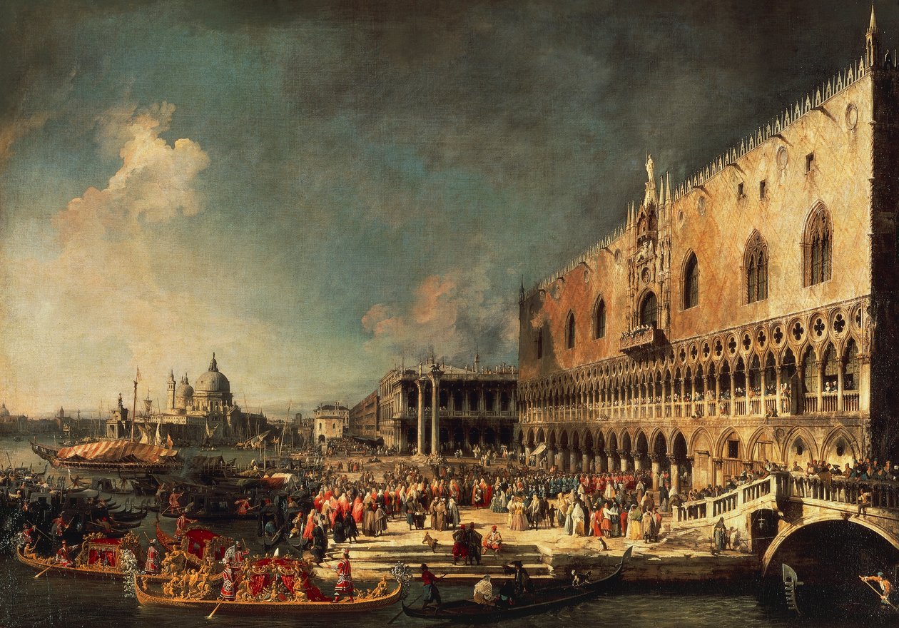 Przyjazd Ambasadora Francji do Wenecji autorstwa (1697-1768) Canaletto