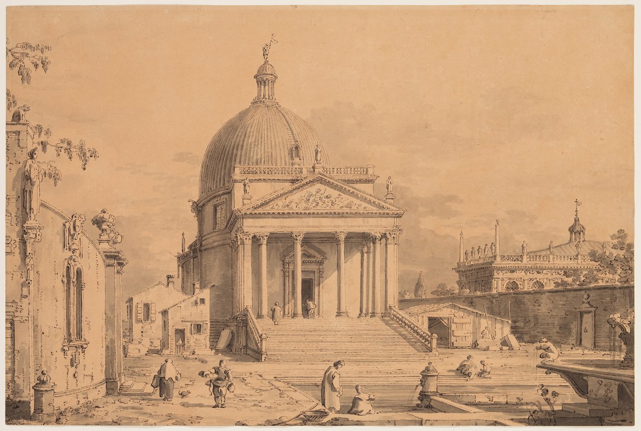 Widok poczęty z San Simone Piccolo, c. 1735 autorstwa Canaletto