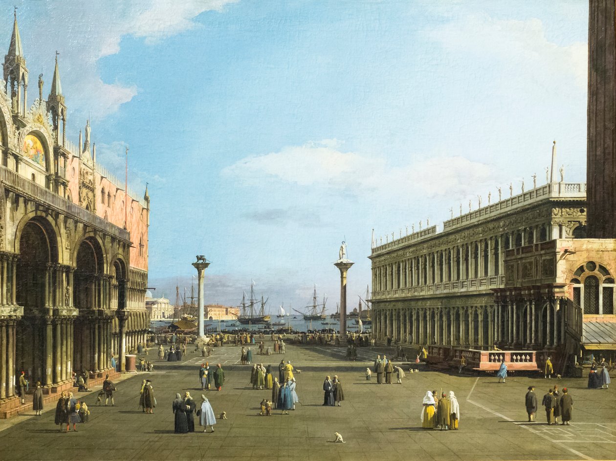 Wenecja, piazzetta z biblioteką św. Marka autorstwa (1697 1768) Canaletto