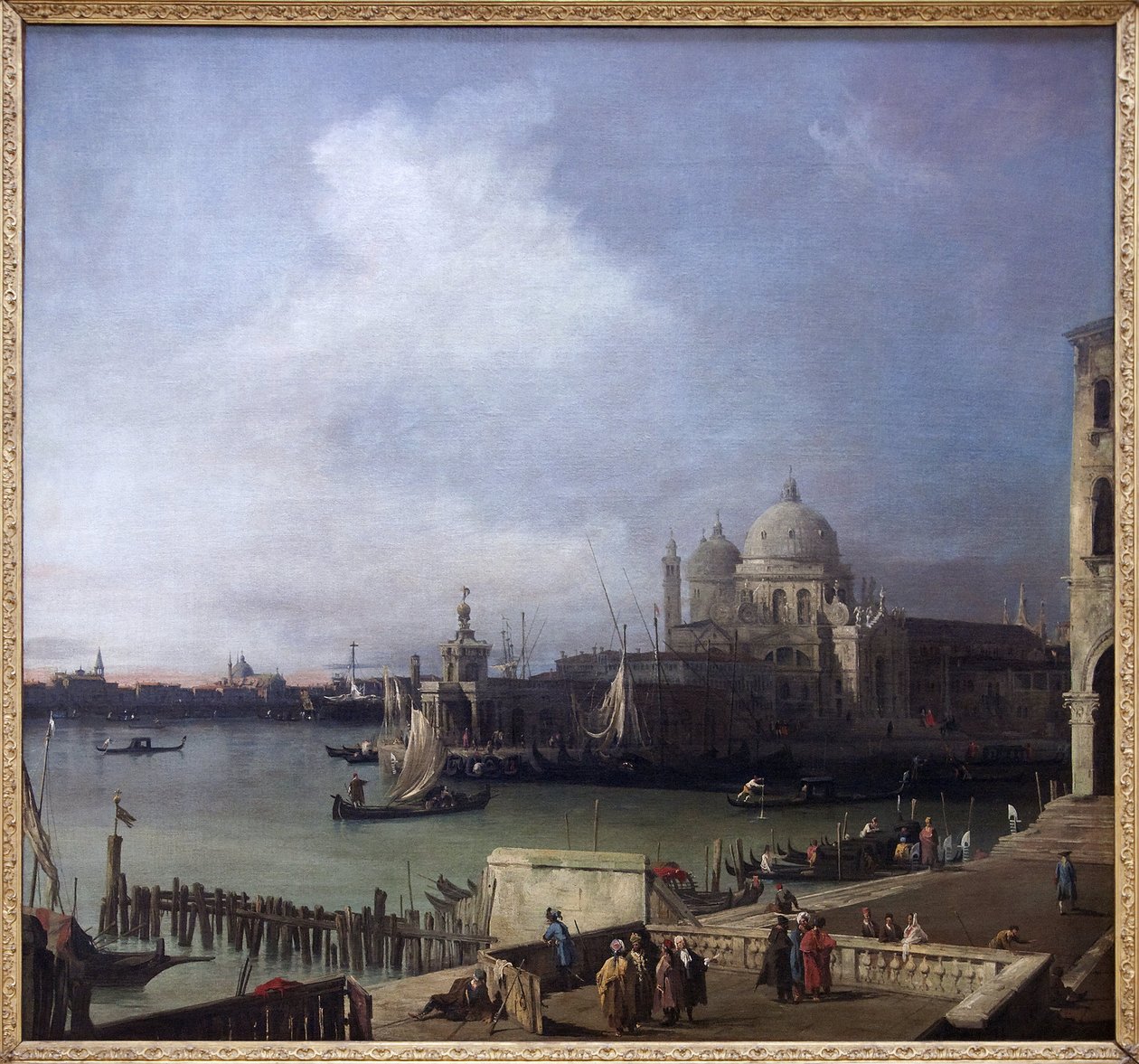 Widok Wenecji, Obraz olejny Giovanniego Antonio Canal (1697-1768), Widok na Wielki Kanał i bazylikę Santa Maria della Salute. Fotografia, KIM Youngtae, Grenoble, Muzeum Grenoble. autorstwa Canaletto