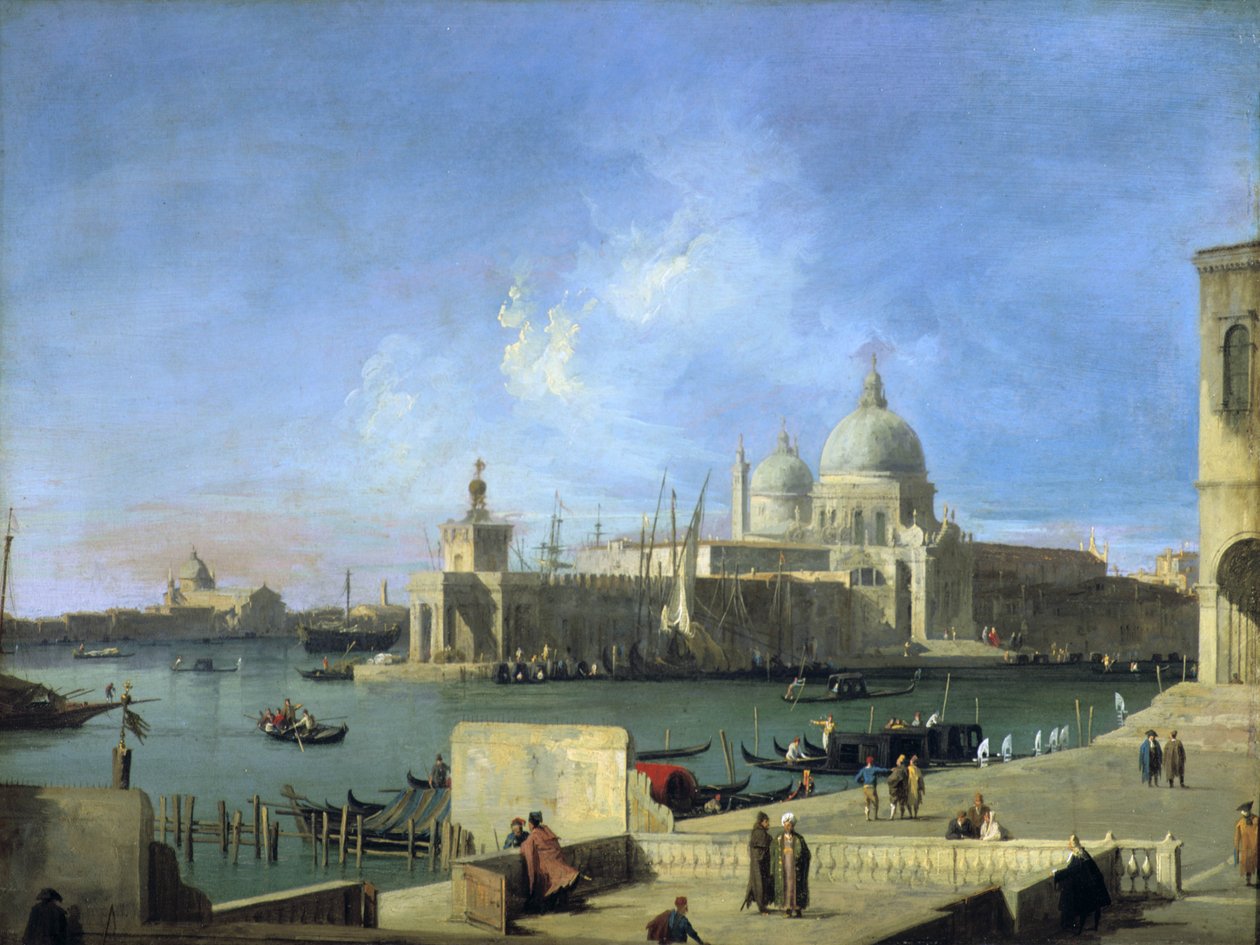 Widok na Salut od wejścia do Wenecji na Canale Grande autorstwa (1697 1768) Canaletto