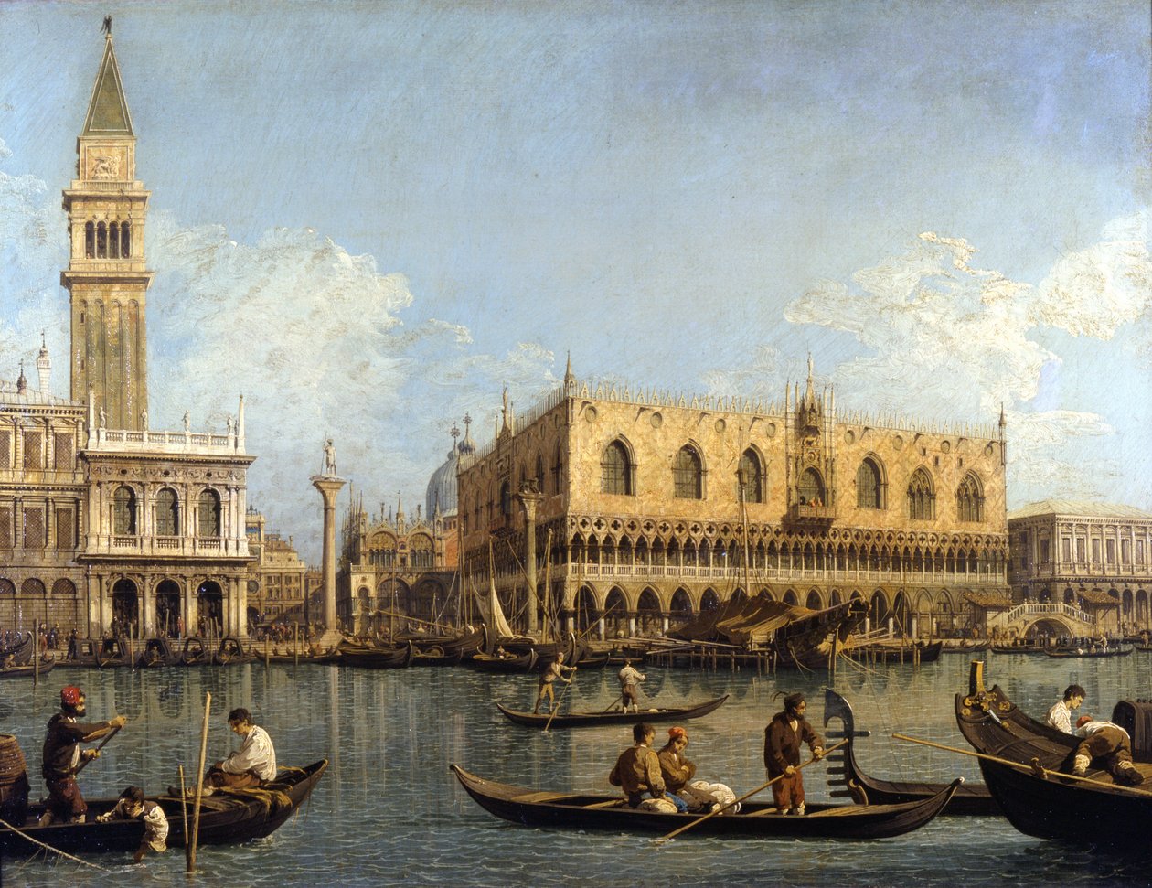 Canaletto (1697 - 1768): Widok Pałacu Książęcego w Wenecji Mediolan, galeria sztuki Brera autorstwa Canaletto