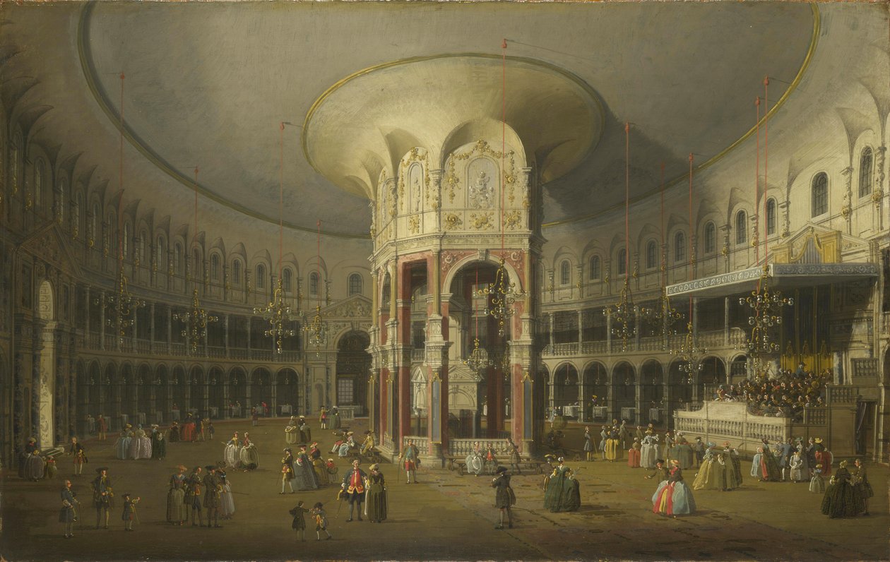 Widok wnętrza rotundy Ranelagh w Londynie autorstwa Canaletto