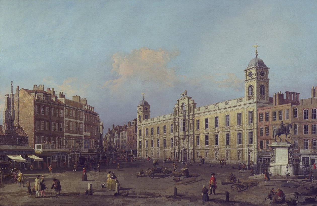 Londyn, widok na Northumberland House, patrząc na wschód autorstwa Canaletto