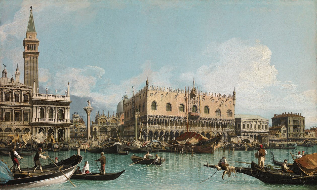 Molo w pobliżu Piazza San Marco w Wenecji przy Canaletto (1697-1768). olej na płótnie, ok. 1729. Kolekcja Ablo autorstwa Canaletto