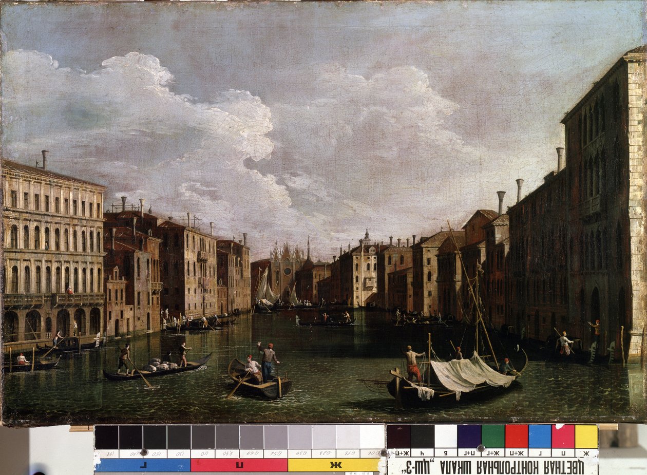 „Widok na Canal Grande w Wenecji” (Wenecja) Obraz Giovanniego Antonio Canal detto il Canaletto (1697-1768). XVIII-wieczne Muzeum Sztuk Pięknych Mikalojusa Konstantinasa Ciurlionisa, Kowno, Litwa autorstwa Canaletto