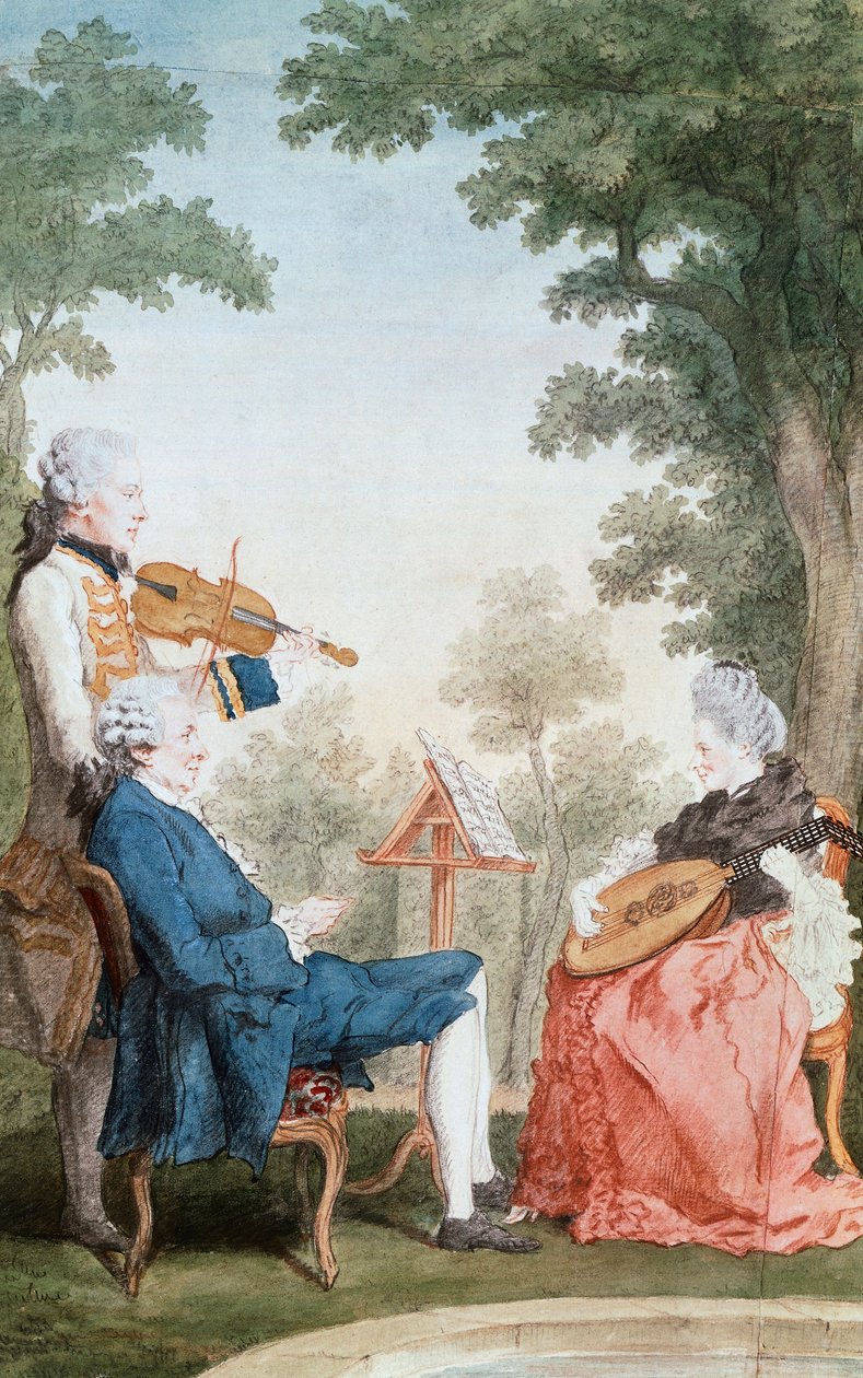 Monsieur and Mademoiselle de Croismare, Louis de Carmontelle (1717-1806), olej na płótnie. Francja autorstwa Carmontelle