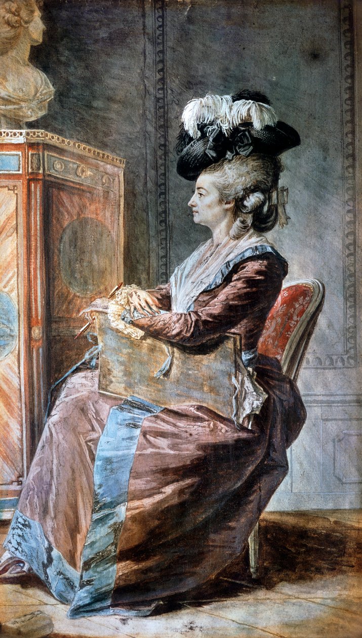Projektant, Louis de Carmontelle (1717-1806), rysunek. autorstwa Carmontelle