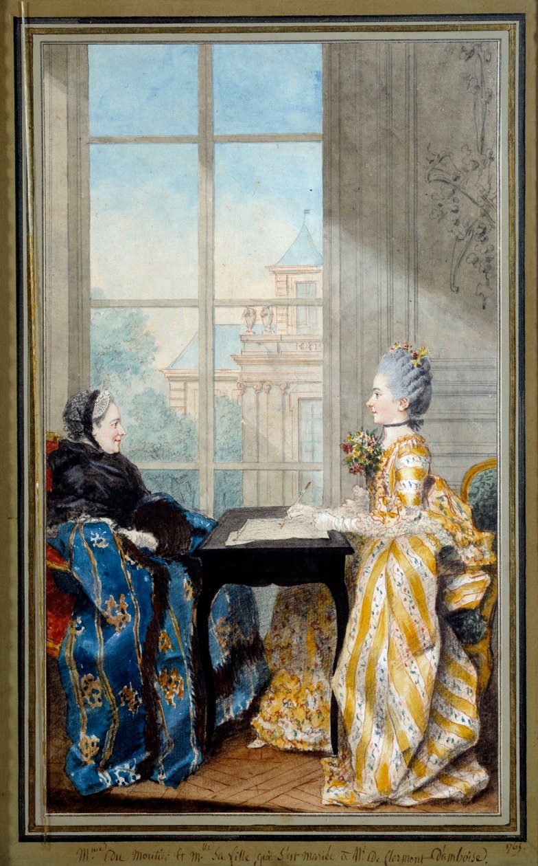 Portret Madame du Moutier i Mademoiselle La Ville, żony Monsieur Clermont d