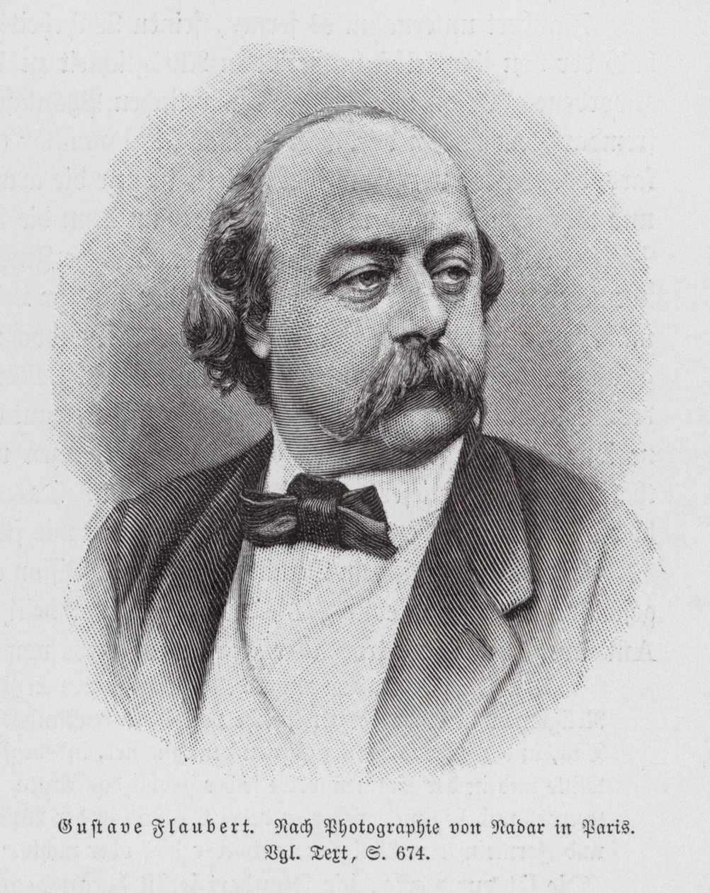 Gustave Flaubert, francuski powieściopisarz (rycina) autorstwa (1820-1910) (after) Nadar