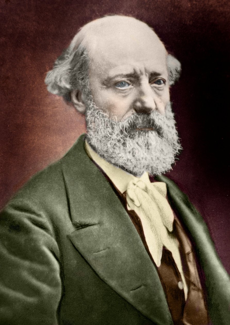 Portret architekta Eugene Viollet le Duc (Viollet-le-Duc) (1814-1879). ok. 1879 (rycina) autorstwa (1820 1910) (after) Nadar