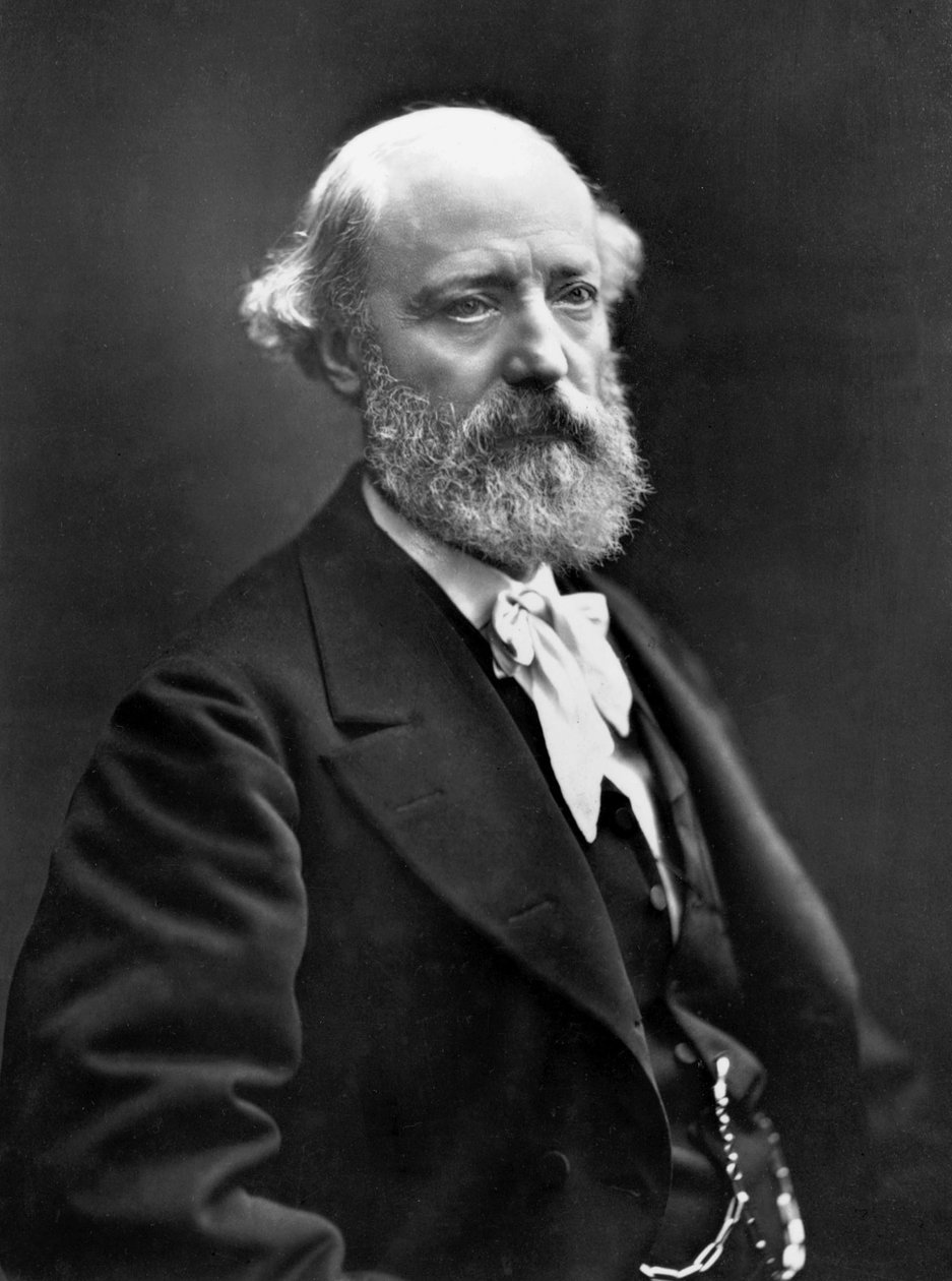 Eugene Viollet-Le-Duc (1814-1879) francuski architekt, który odrestaurował wiele zabytków (Notre Dame w Paryżu, zamek Pierrefonds), fot. Nadar (1820-1910) w 1878 r. autorstwa Nadar