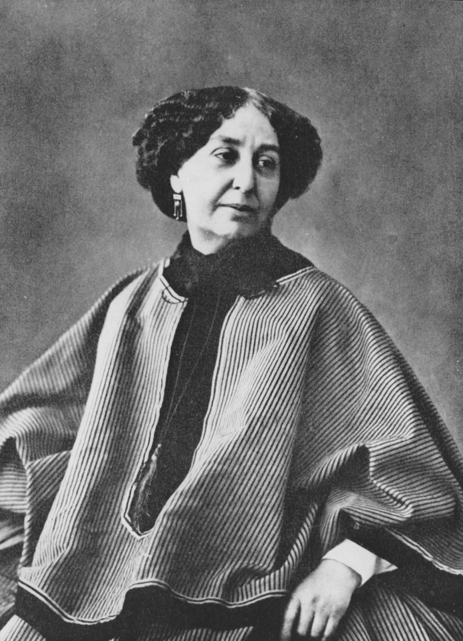 George Sand (Aurore Dupin, Baronne Dudevant) (1804-1876), francuska pisarka, sfotografowana przez Nadara około 1865 autorstwa Nadar