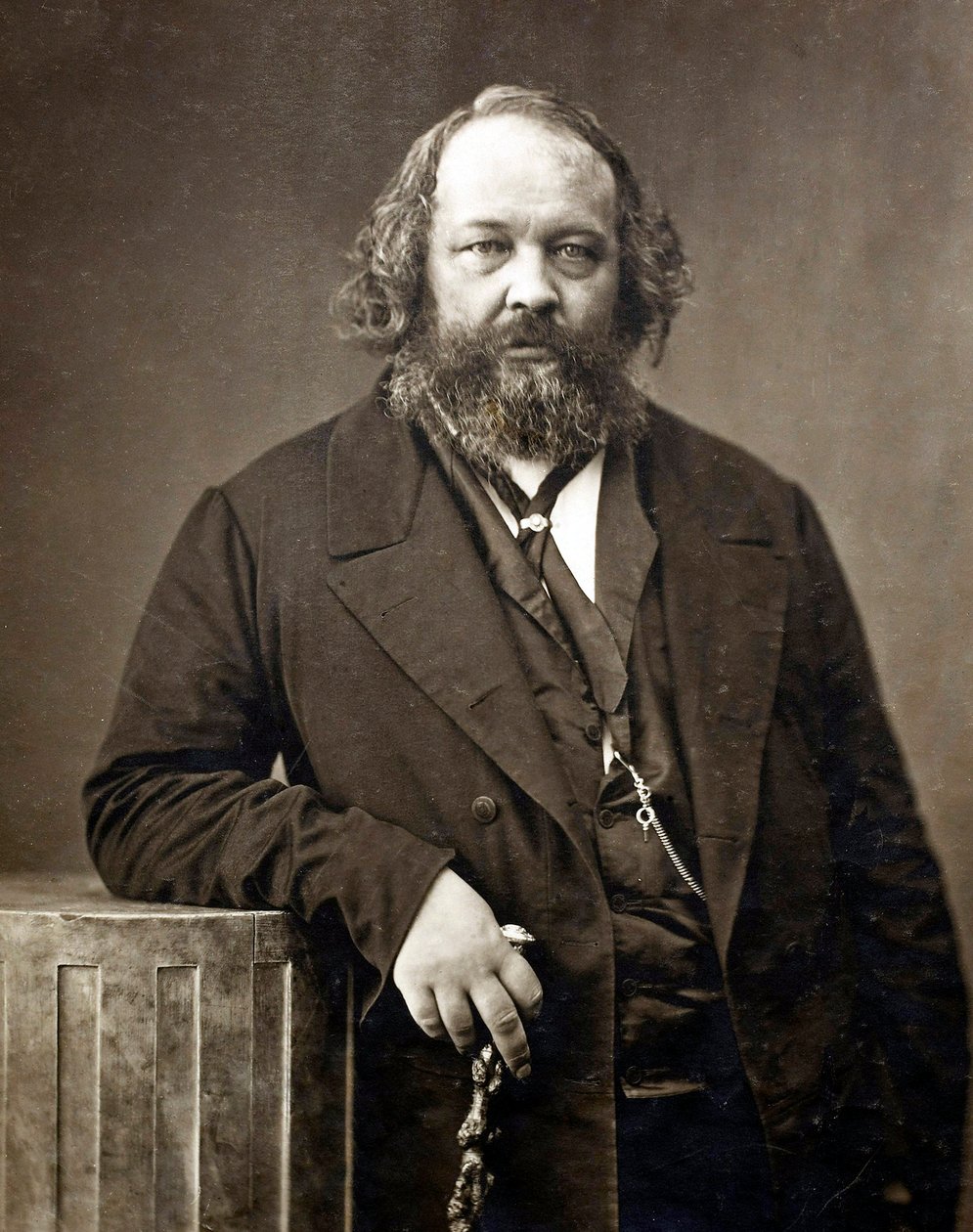 Portret Michela Bakounine (Bakunin) (1814-1876), rosyjskiego anarchisty"" Portret Michaiła Aleksandrowicza Bakunina (1814-1876) autorstwa Nadara, Gaspard-Felix (1820-1910), ok. 1860 - Albumin Photo - kolekcja prywatna autorstwa Nadar