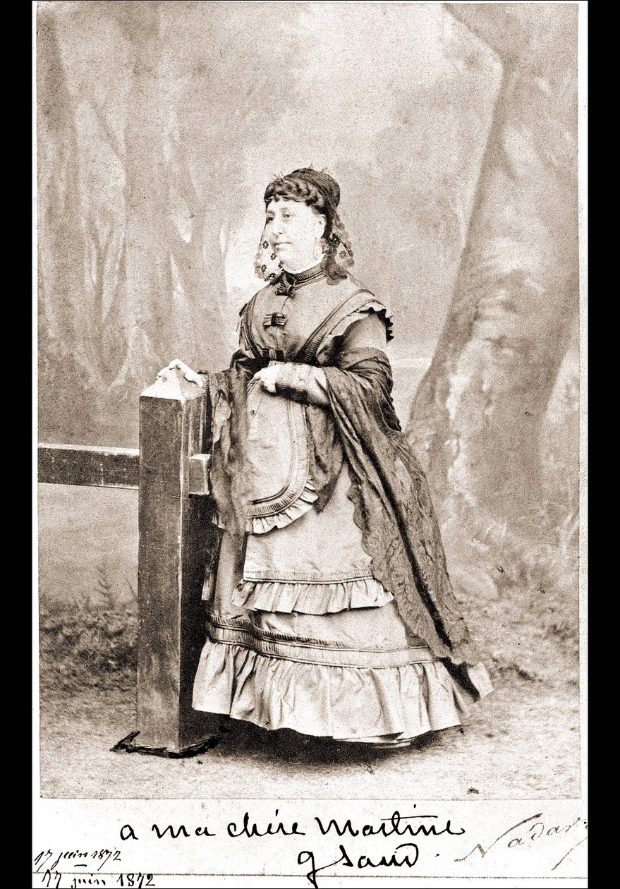 Portret George Sand (Aurore Dupin, Baronne Dudevant) (1804-1876) - fotografia Nadara autorstwa Nadar