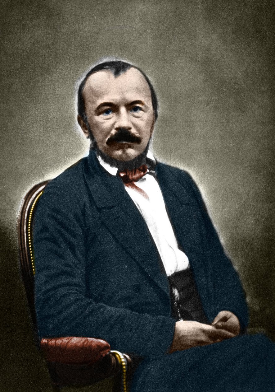 Portret francuskiego pisarza Gerarda de Nerval (1808-1855). autorstwa Nadar