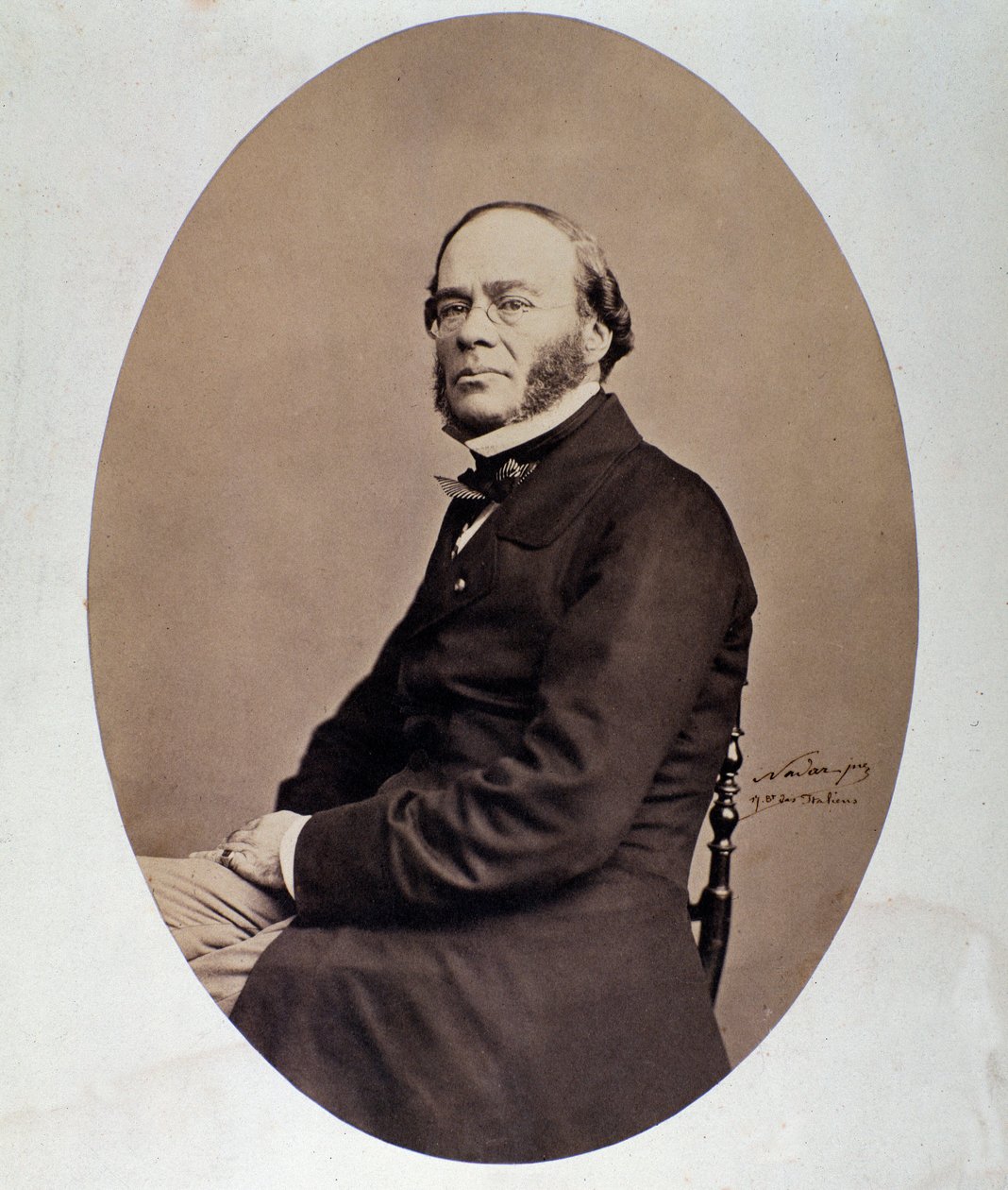 Portret Jacques Fromental Halevy (1799-1862) angielski kompozytor Photograph Nadar (Felix Tournachon) XIX wiek. Bolonia, museo bibliografico musicale autorstwa Nadar