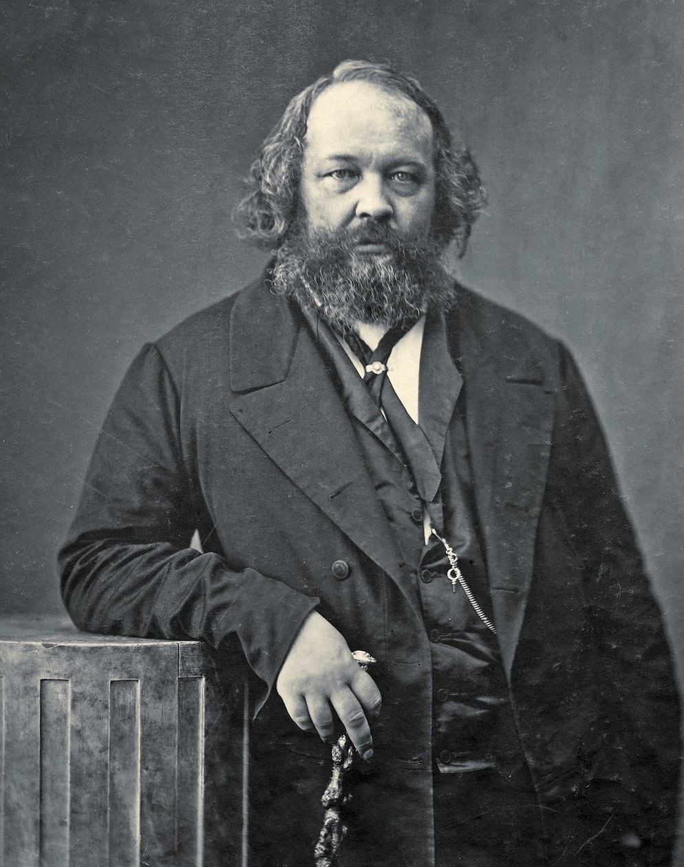 Portret Michaiła Aleksandrowicza Bakunina, ok. 1860 (zdjęcie czarno-białe) autorstwa Nadar