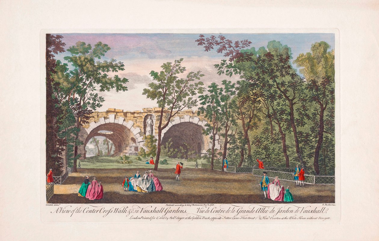 Centrum cross walk, Vauxhall Gardens, Londyn autorstwa (after) Canaleti