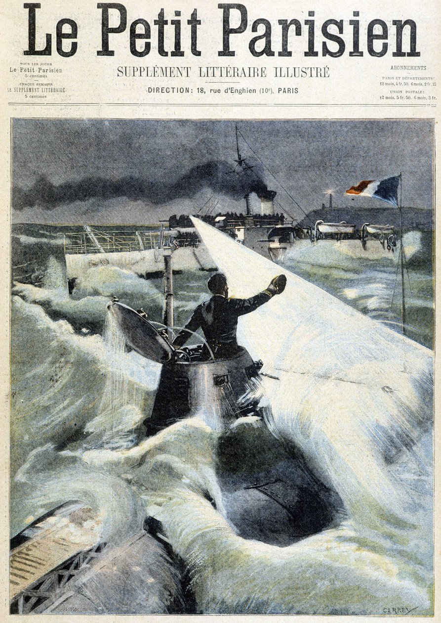 Doświadczenie łodzi podwodnej „Le Morse” - w „Le Petit Parisien”” od 11.08.1901 autorstwa (after) Carrey