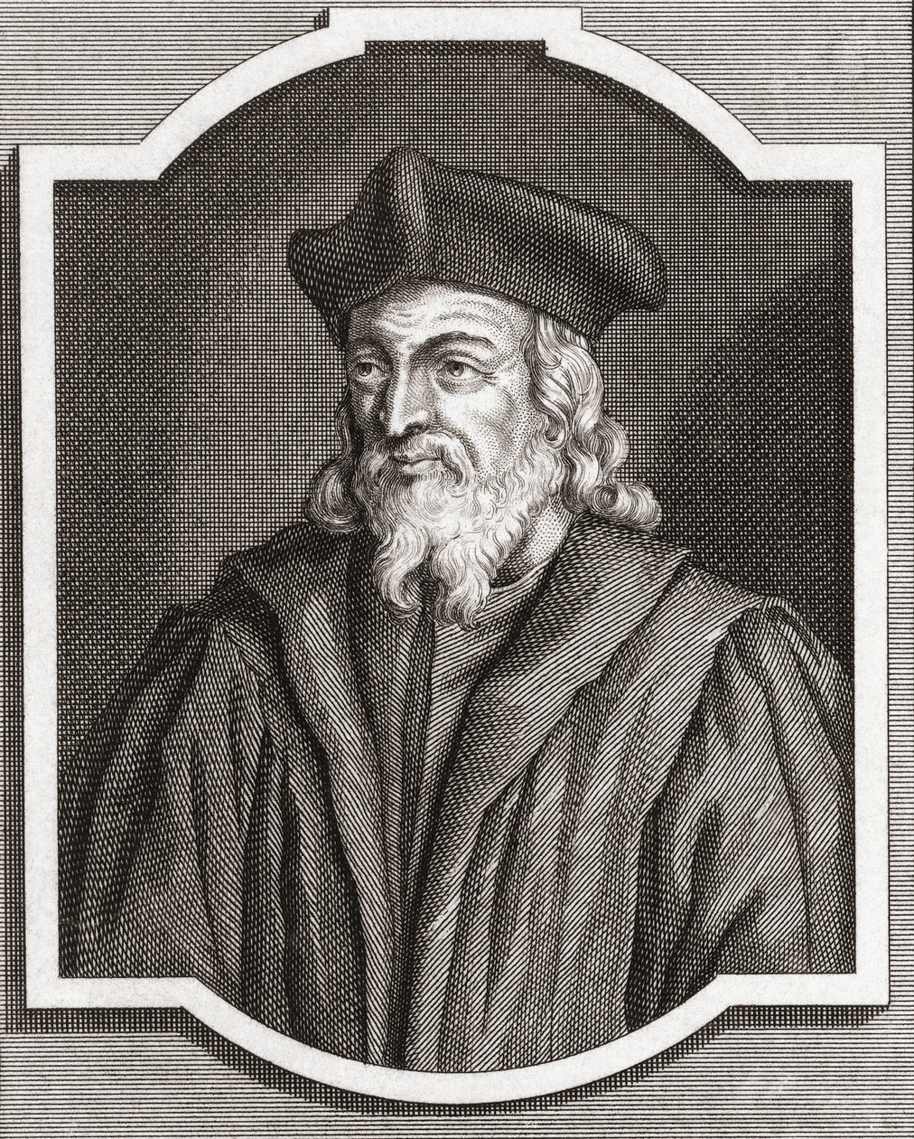 Hieronim z Pragi. Portret. XVIII wiek (druk) autorstwa (after) Dutch School
