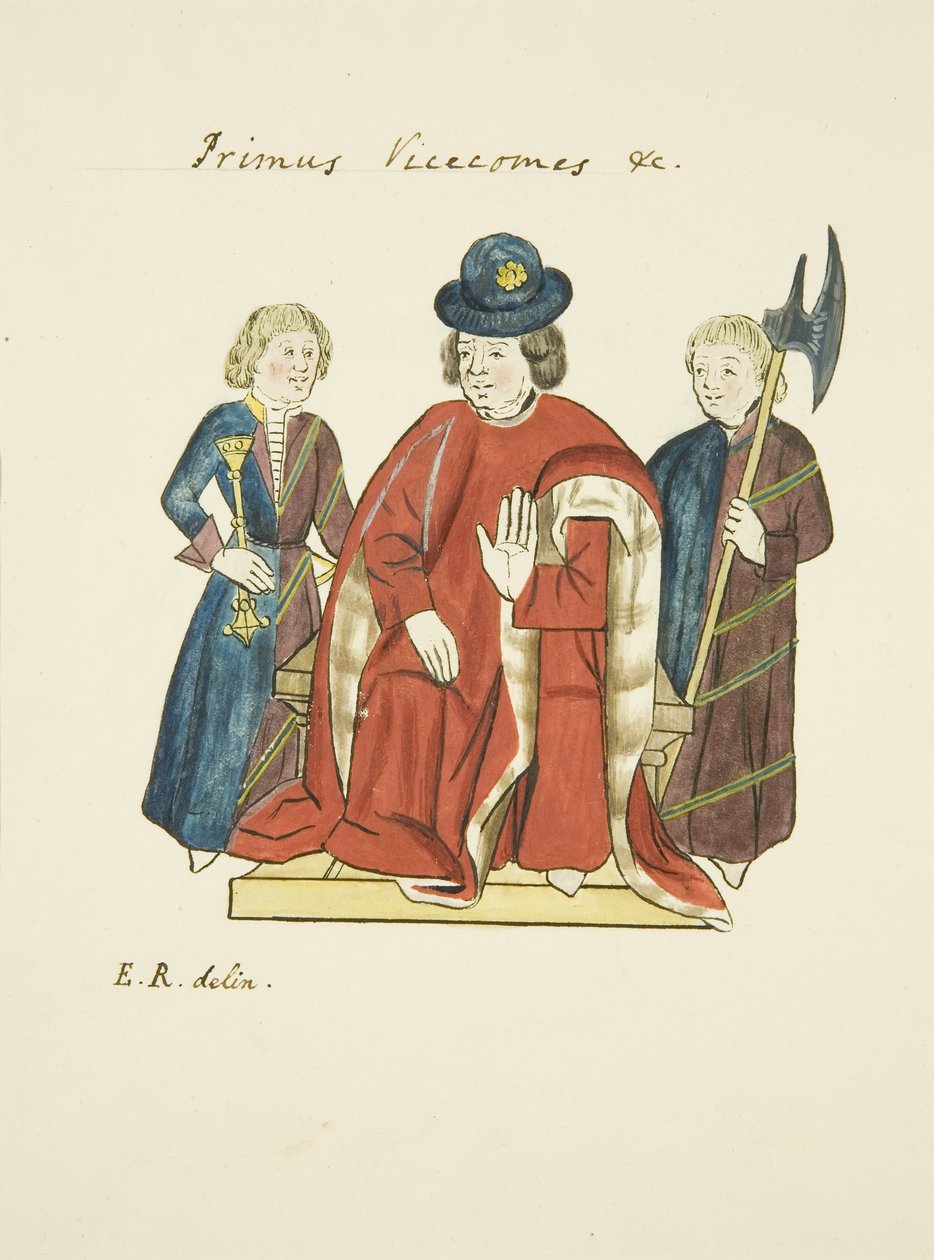 Kopie ilustracji z kalendarza Ricarta (ołówek i akwarela na papierze) autorstwa (after) English School
