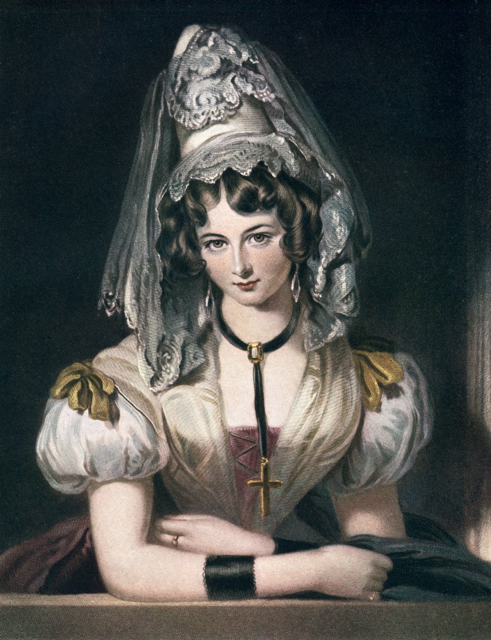 Lady Maria Theresa Lewis, z „The Connoisseur Illustrated”, opublikowana w 1904 (kolor lito) autorstwa (after) English School
