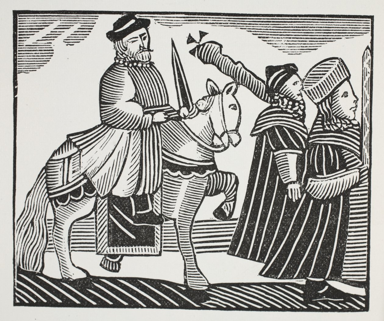The History of Wat Tyler and Jack Straw, ilustracja z „Chap-books of the Eighteenth Century” Johna Ashtona, wyd. 1882 (lit) autorstwa (after) English School